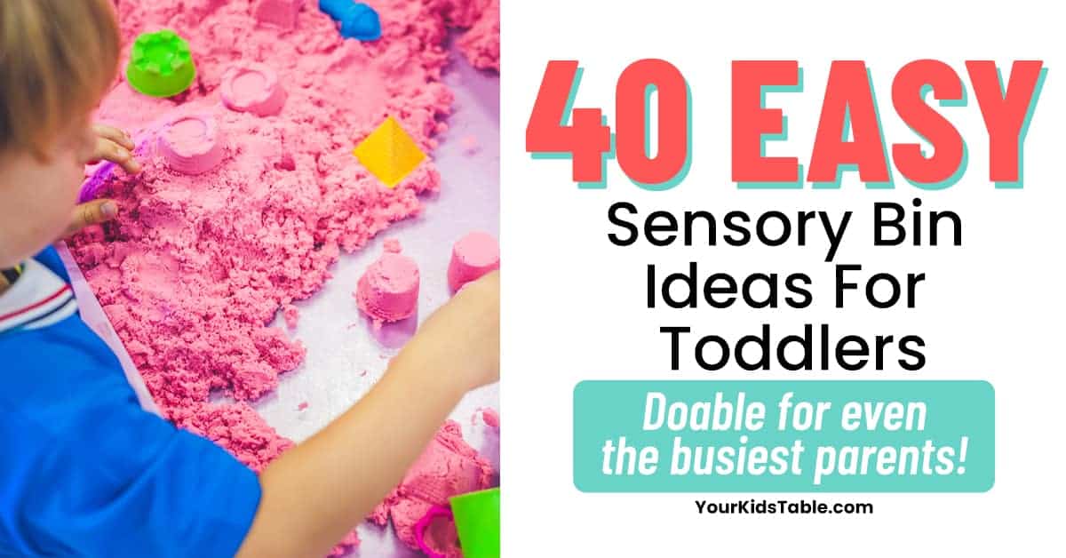 Huge List of Non-Food Sensory Bin Ideas for Preschoolers
