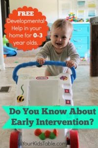 Help for Infants and Toddlers: Early Intervention