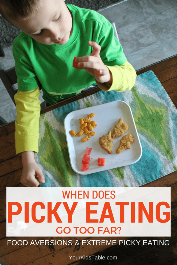 What does it really mean for a child to be a picky eater? Find out when it becomes a food aversion disorder, extreme picky eating, or a food phobia and get tips to help turn it around.