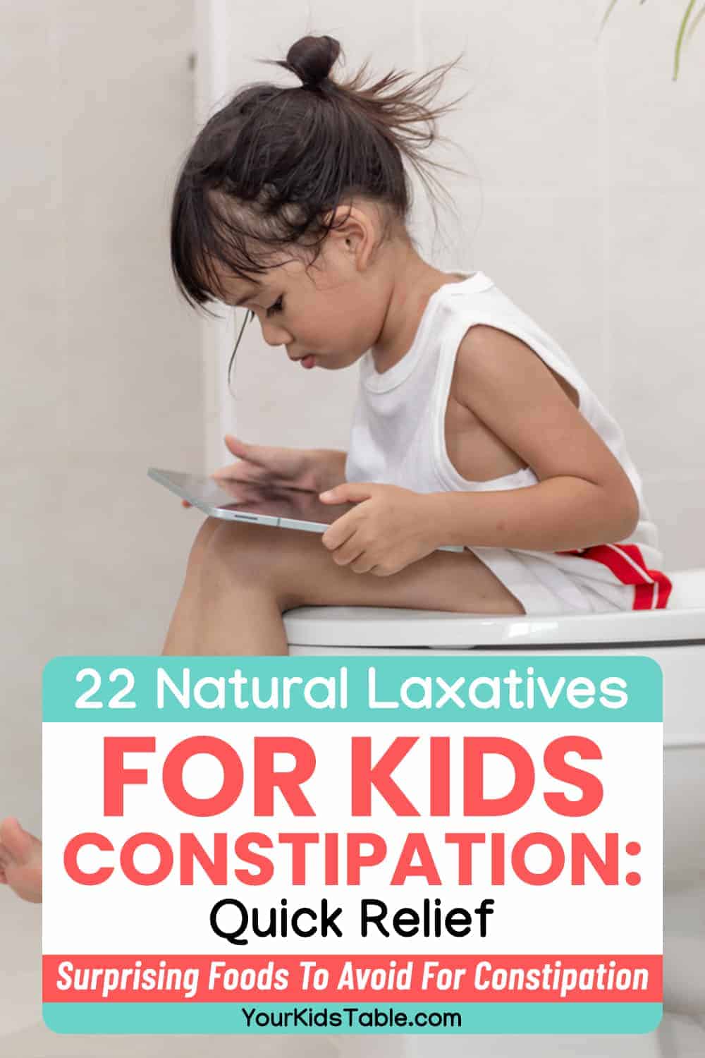 Learn about natural laxatives for kids constipation to give them quick relief, without the use of Miralax as a stool softner. 
