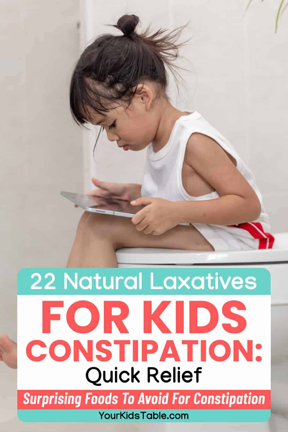 Learn about natural laxatives for kids constipation to give them quick relief, without the use of Miralax as a stool softner. 