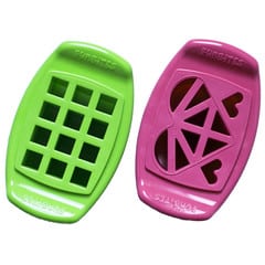 FunBites Food Cutter for Kids, Green Squares