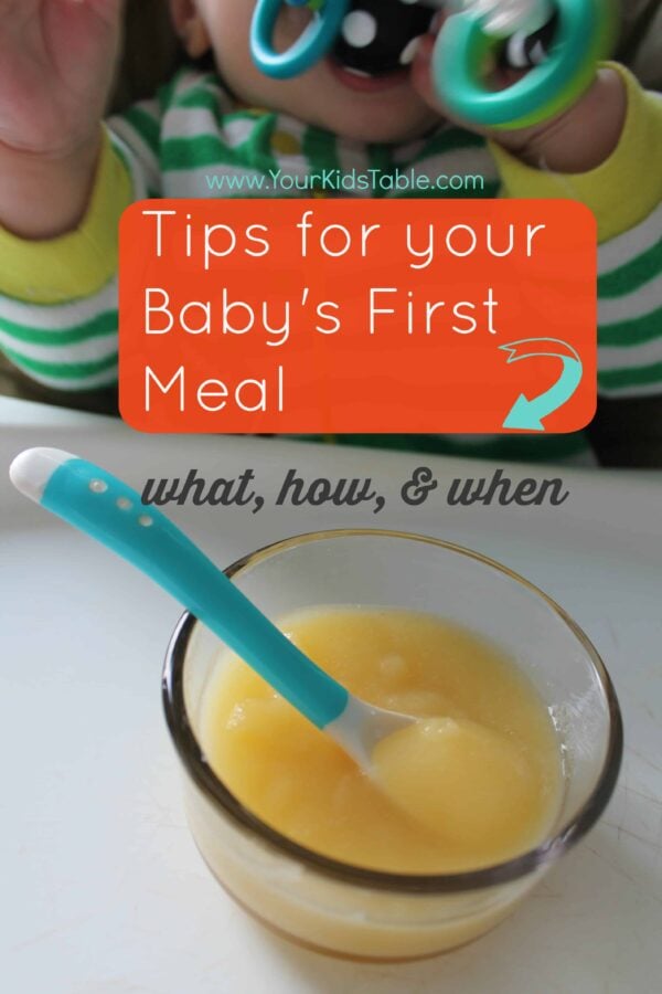 The when, what, and how of introducing baby food from a feeding therapist and mom. Find out the best first foods and what to do at your baby's first meal.
