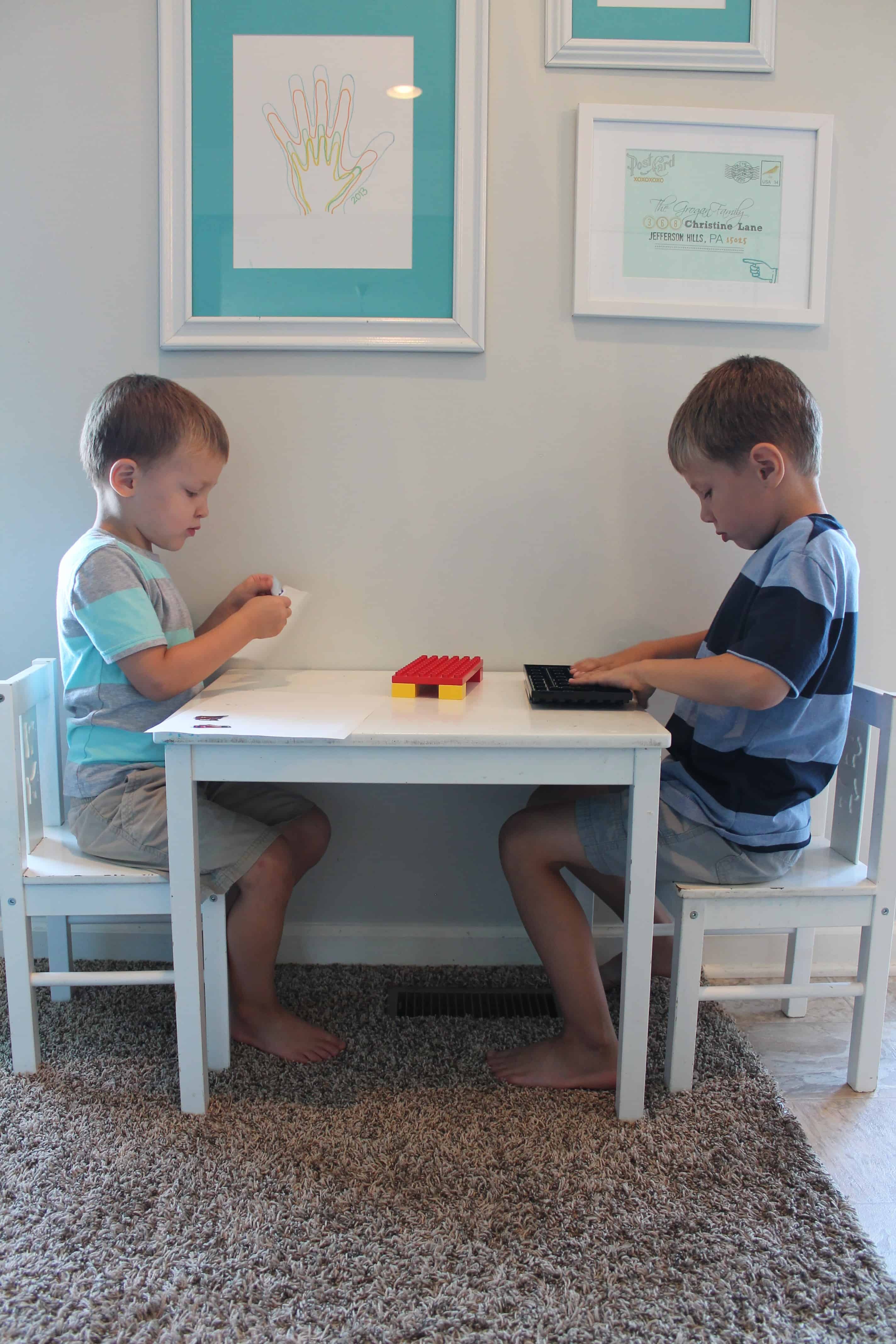 children's eating table and chair