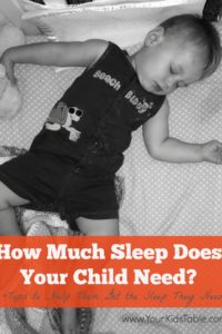 How Much Sleep Does Your Child Need?