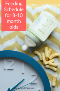 Feeding Schedule for 8, 9, and 10 month olds