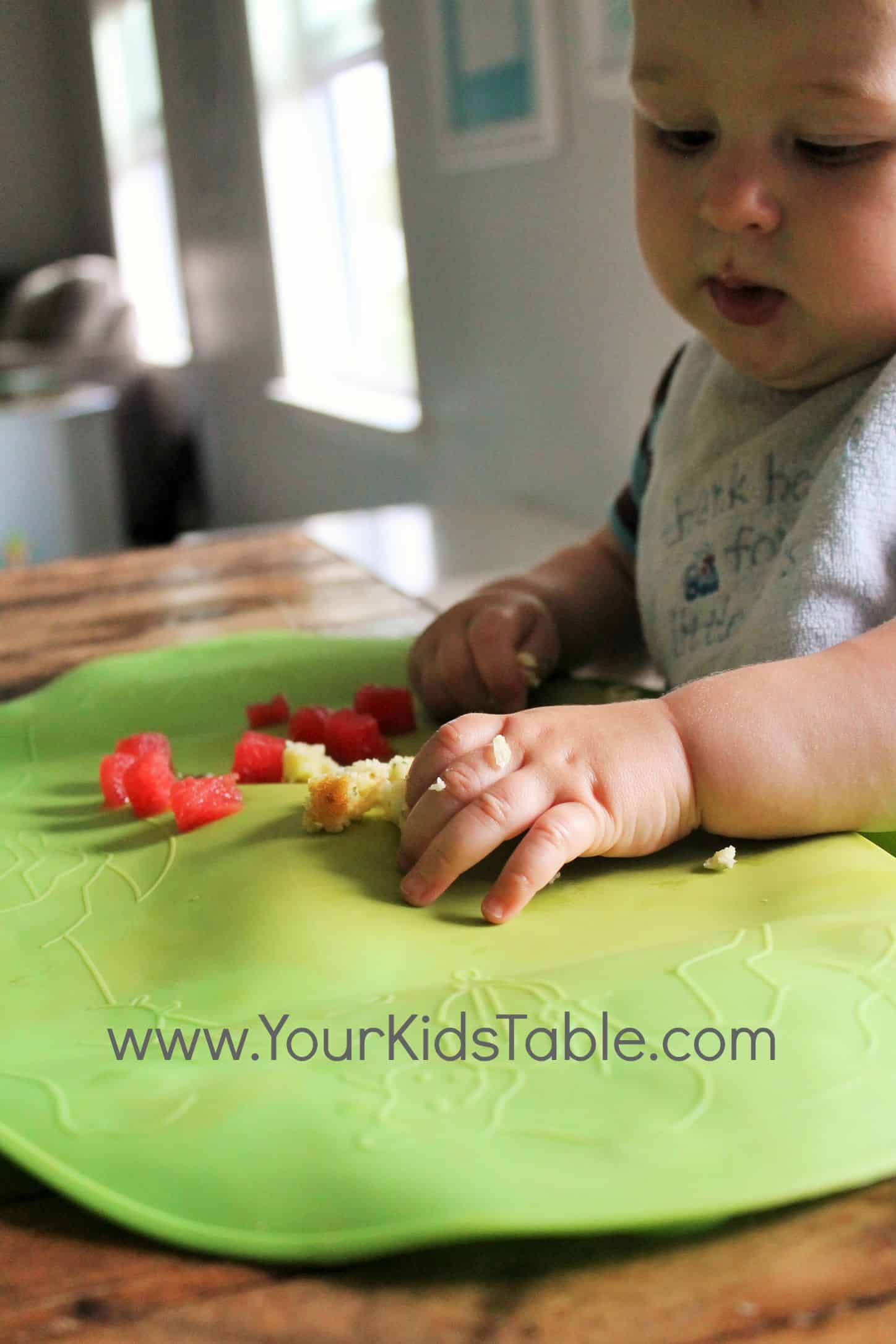 8 month old eating