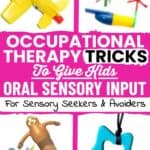 Learn everything you need to know about oral sensory processing: oral sensory seeking activities, sensory diet ideas, calming benefits for picky eaters, sensory seekers and sensory sensitivities!