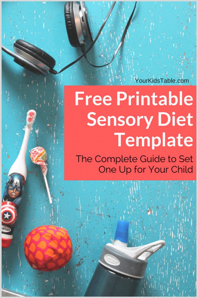 sensory diet therapy template activities pdf printable autism occupational child yourkidstable calm examples integration ot log table tools skills issues