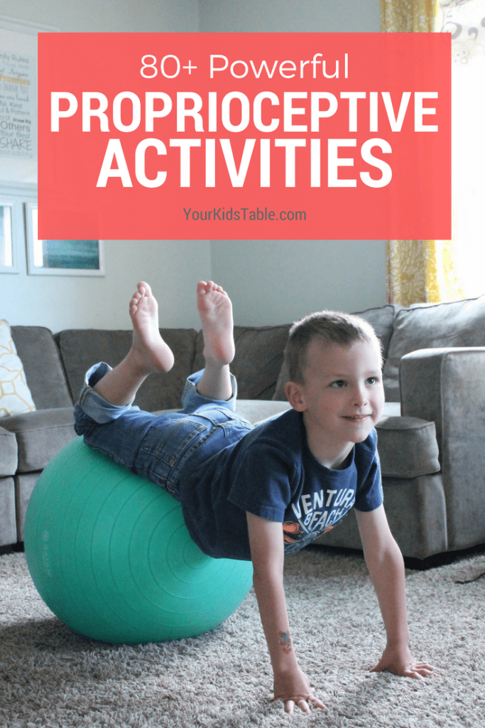 Over 80 amazing proprioceptive activities that provide powerful and lasting proprioceptive input. These simple ideas can be used quickly to calm, focus, alert.