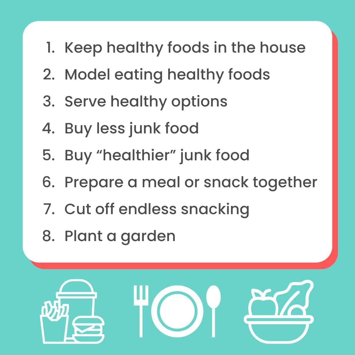 Help, my child won't eat anything but junk food! Learn how to get kids to eat healthy with 8 little known tips and tricks while keeping your sanity...