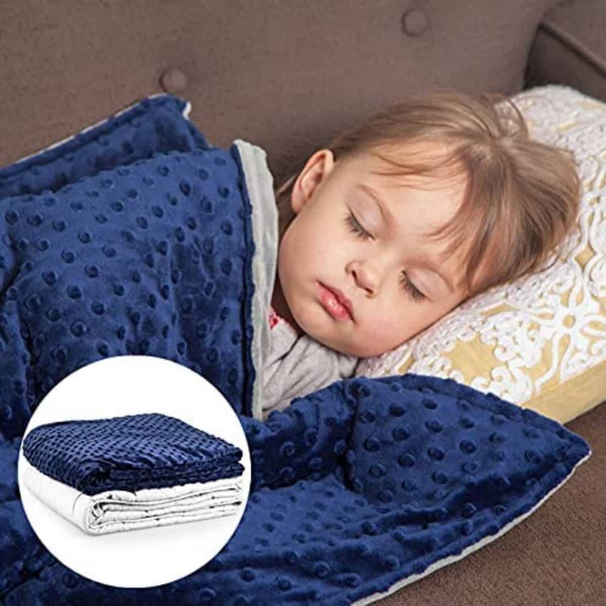 Everything you need to know about weighted blanket for kids, with and without autism from an occupational therapist. Get the best weighted blanket for your kid in 2022 or make a DIY!  