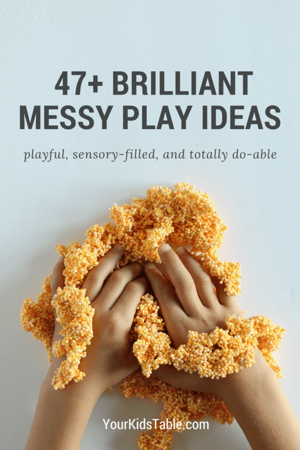 Get inspired with incredible messy play for your child or toddler that's actually easy. 47+ messy play ideas with brilliant tips to keep clean up simple!