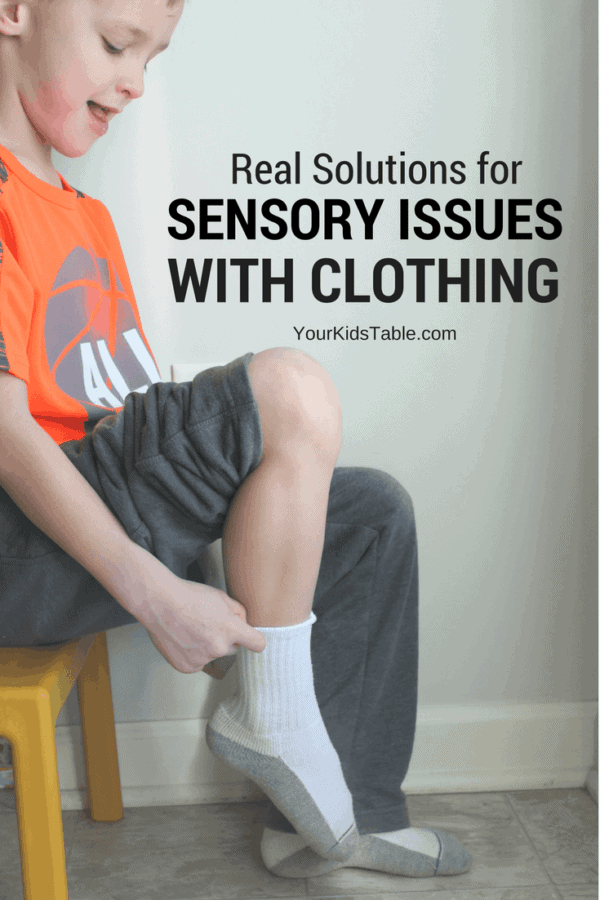 When kids have sensory issues with clothing it can be overwhelming, confusing, and exhausting. Learn why they may have a sensory sensitivity and how you can help them! Plus, ideas for sensory friendly clothing. #sensoryprocessing #sensoryissues #parenting