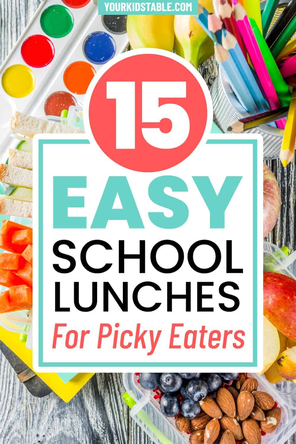 Get these easy home or school lunch ideas for picky eaters with lots of no cook healthy options that are totally do-able! 