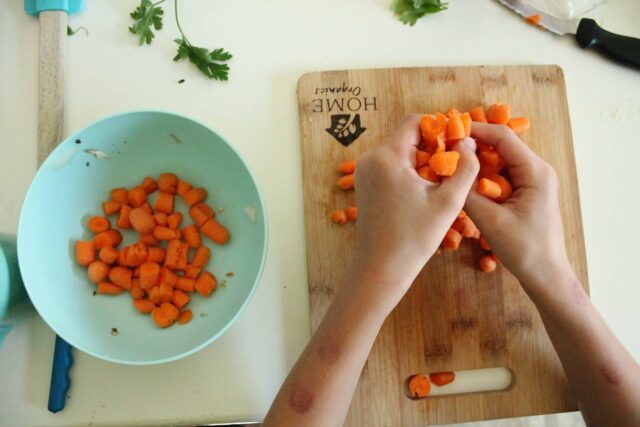 Cooking with toddlers or kids can fun, educational, and even help them learn to eat new foods.  Find out what cooking activities your child can do and get a list of inspiring recipes and tips to keep your sanity! 