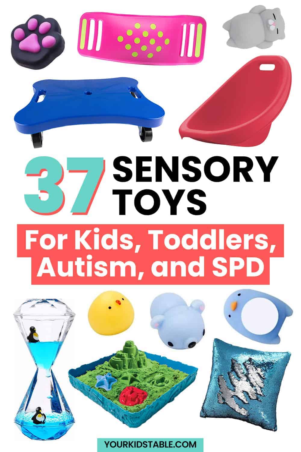 The best sensory toys from an occupational therapist. Perfect for kids, autism, toddlers, and sensory issues because sensory toys help develop a child's learning, communication, and emotional regulation! 