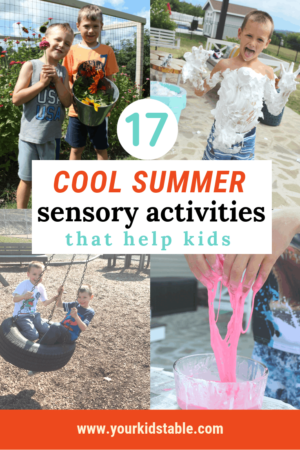 Discover awesome sensory activities that are E-A-S-Y and prefect for summer! These activities are designed to promote development and learning no matter what age your child is.  #summersensoryactivities #summersensoryactivitiesfortoddlers #summerfun #summersensoryactivitiesforkids