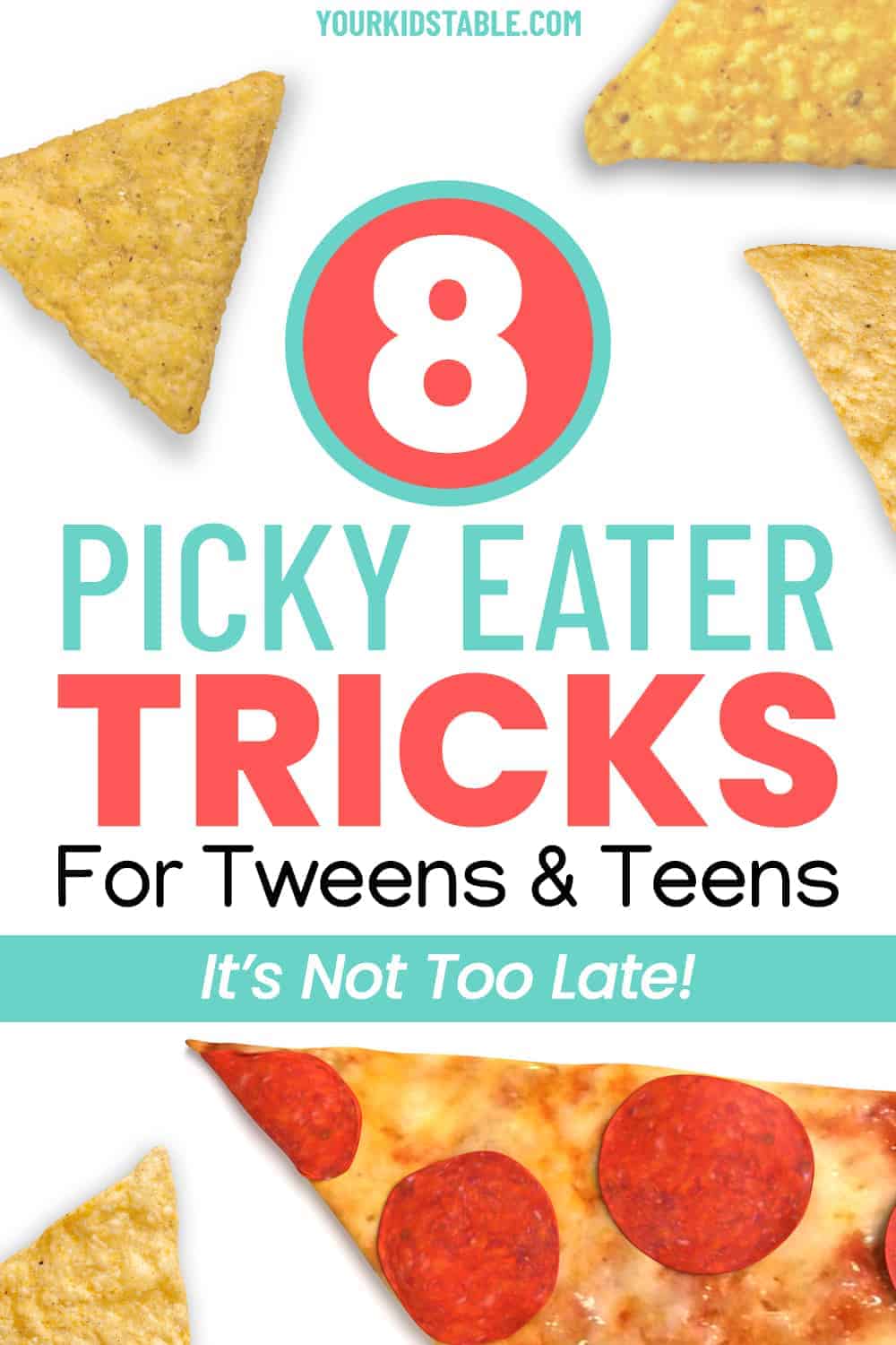 Finally, some tips that can help older picky eaters who didn’t grow out of picky eating, for ages 6-12 year olds, teens, and even picky adults to try new foods.