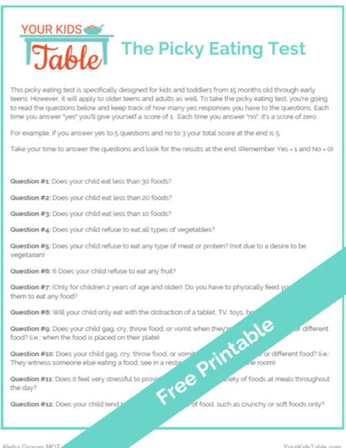 How much of a picky eater is your child? Should you be worried? Take this picky eating test to find out!