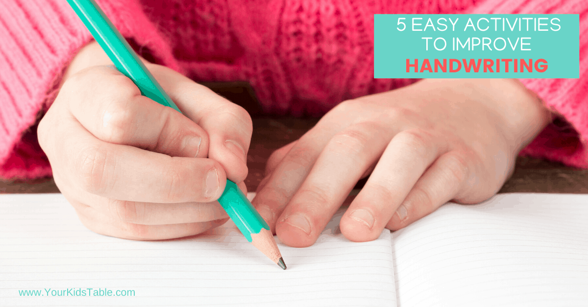 Easy Obstacle Course to Improve Handwriting Your Kid's Table