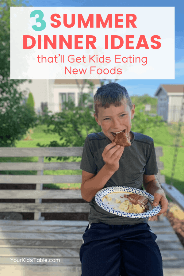 Snag these 3 easy and fun dinner ideas to use with your family on a summer day for dinner. They're clever and may just have your child reaching to try a new food. Affiliate links used below. # summerdinnerideas #summerdinnerideasforkids #summerdinnerideasgrillfamilies #summergrillideaspickyeaters #summerdinnerideasfrokidsfamilies #pickyeating
