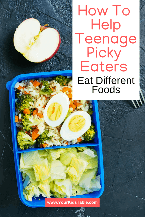 "Help, my teenager refuses to eat what I cook!" While it can be frustrating to still have a picky eater when your child is a tween or teen, there's a lot you can do to help them eat new foods. Learn how with these 5 powerful tips... #pickyeatingteens #pickyteenageeater #pickyeating #pickyeaterteenager