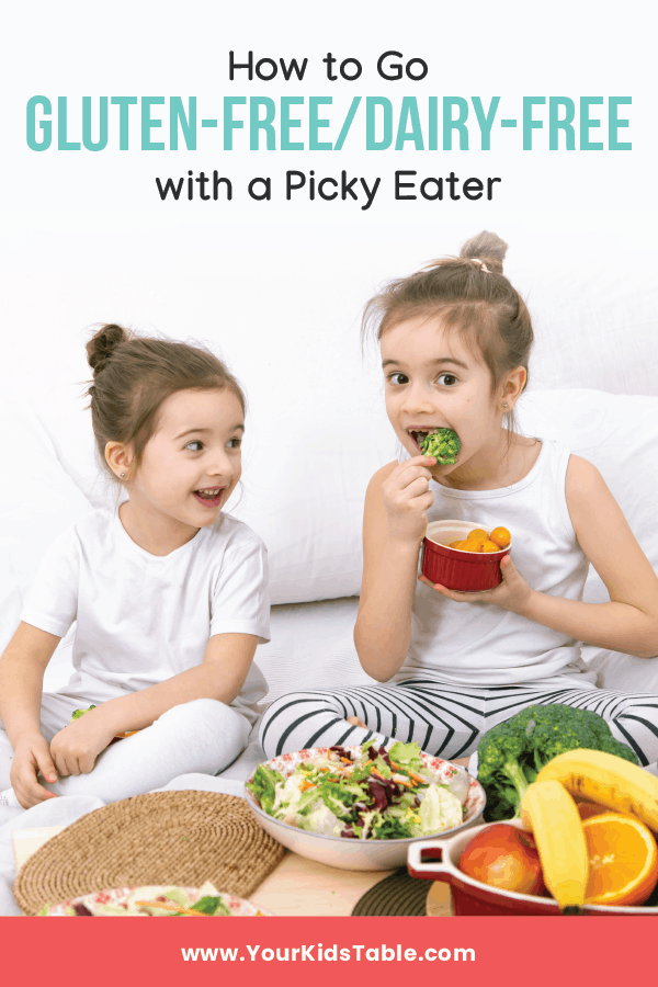 Does your child need to go on a gluten free and/or dairy free diet, but they're a picky eater and you have no idea how to make that a reality? There's a way! Check out this step by step approach... #glutenfree #glutenfreepickyeater #dairyfree #dairyfreepickyeater