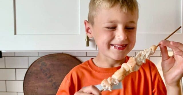 This chicken skewers for kids recipe is not only delicious it's kid-approved. Even picky eater approved! This recipe has a few special tricks that will get kids asking for more...