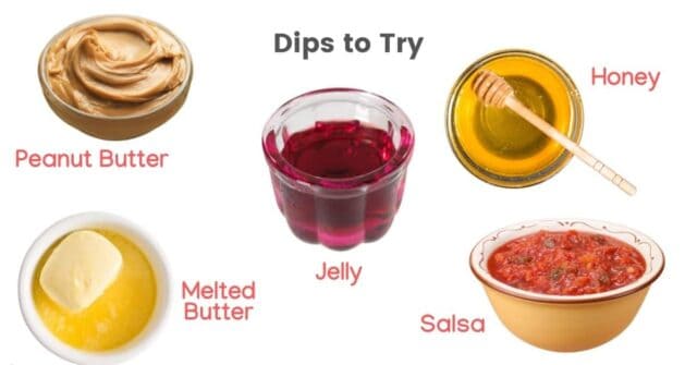 Discover how to use dips to help picky eaters actually eat new foods and get inspired with 47 different dip ideas that you can try with your picky eat. You'll learn what to if they refuse, too!