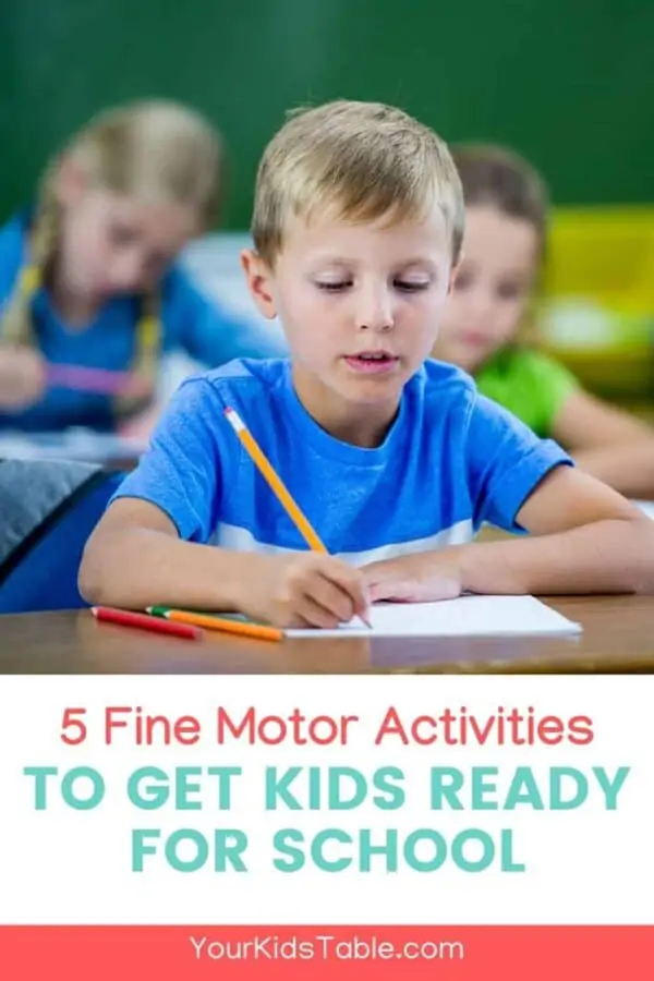 Get your kids ready to go back to school with these fun fine motor activities that will have your child's hands ready for writing and cutting! #finemotoractivities #preschool #kindergarten