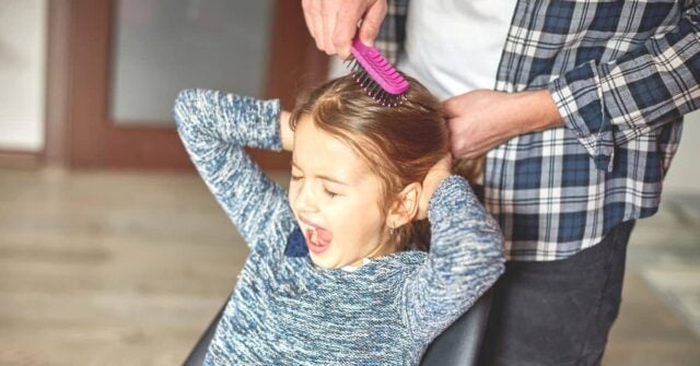 Does your kid hate or freak out when it's time to get their hair brushed? You're not alone! Try these 7 way to help kids with sensory issues and needs with hair brushing.  Get the best hairbrush and detangle picks too! 