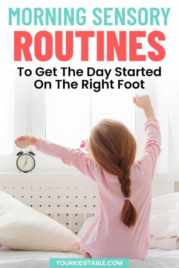 Lots of kids struggle getting up in the morning, getting out the door, or being focused at school or daycare. Use these 7 morning sensory routines full of sensory activities and positive parenting skills! 