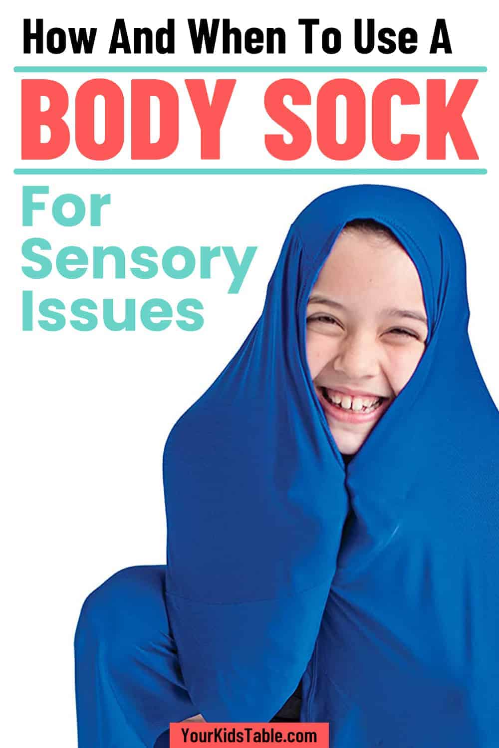school and home use OT therapy Blue Sensory Body Sock child & adult sizes 