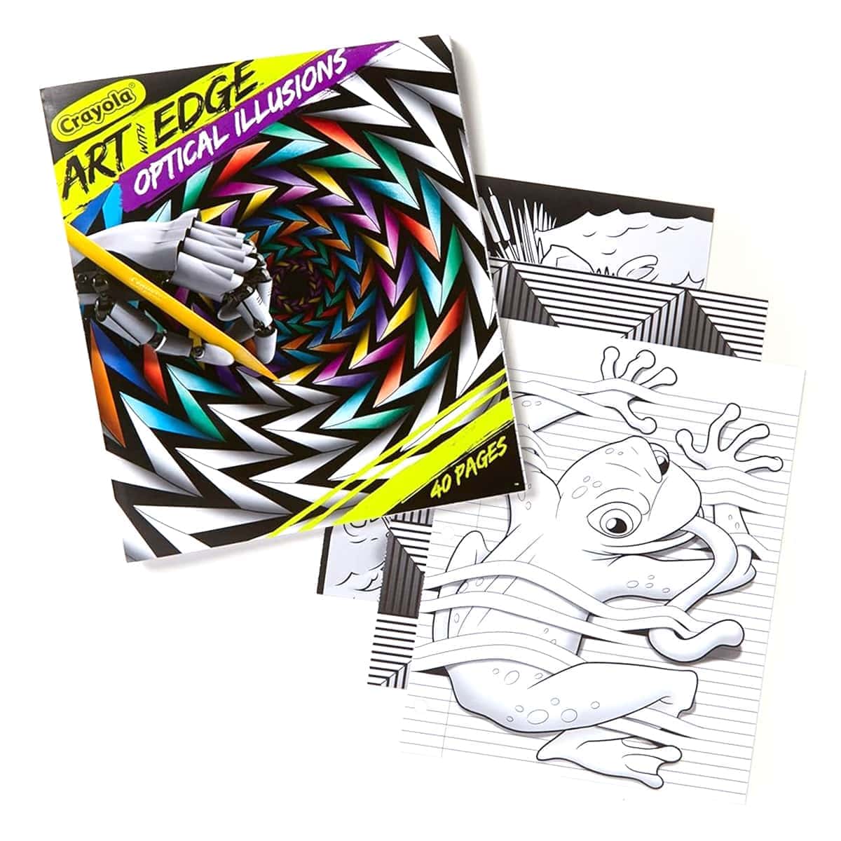 Crayola Art with Edge Optical Illusions Coloring Book, 40 Pages