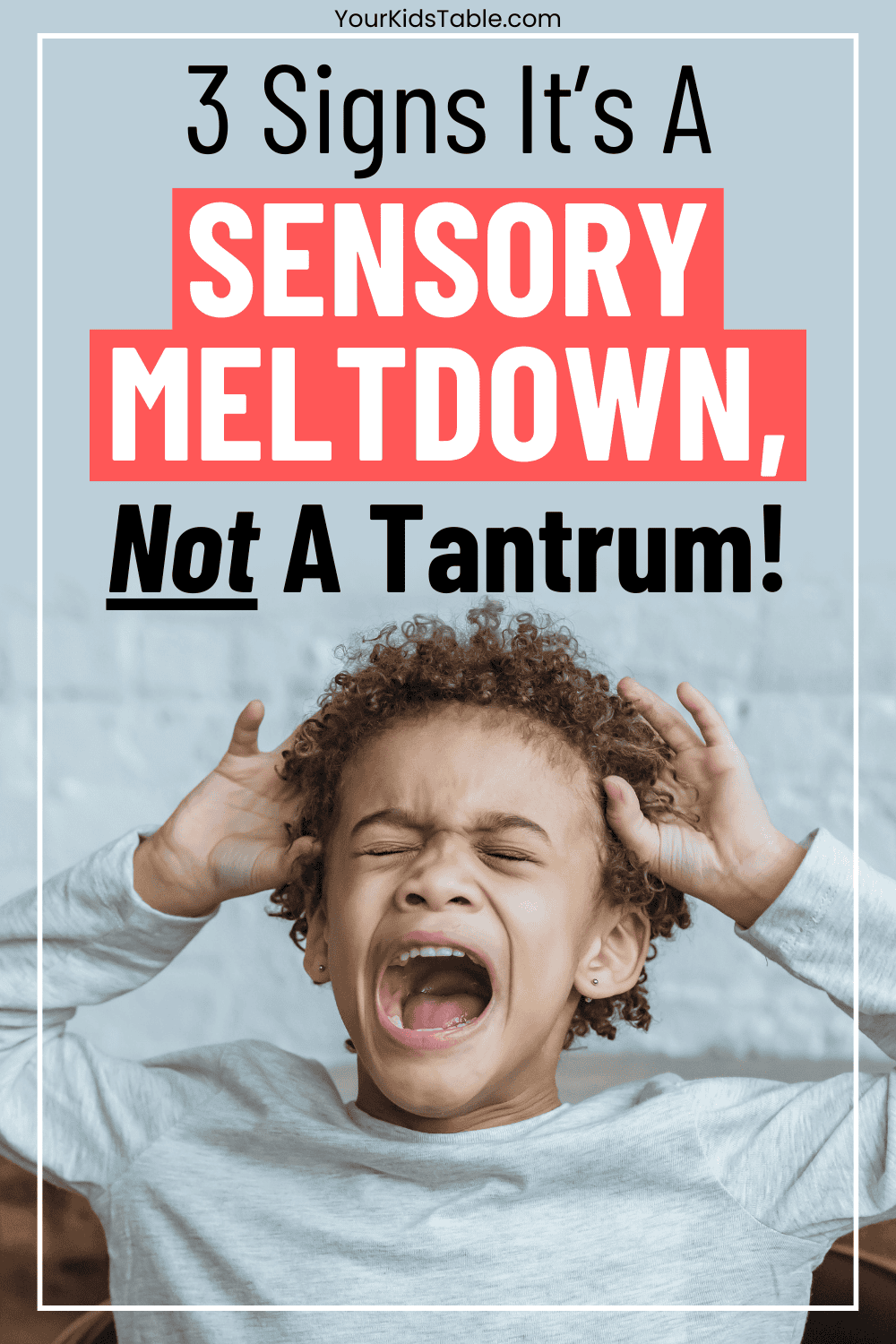 Is your child having a sensory meltdown or a tantrum? Learn exactly how to tell the difference between a sensory meltdown vs. tantrum and how to help your child’s sensory processing when they are having a sensory overload meltdown.