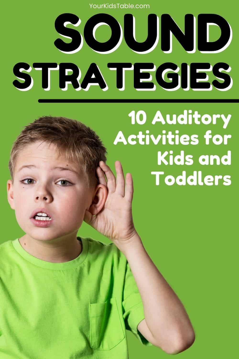 10 Auditory Sensory Activities for Kids and Toddlers - Your Kid's Table